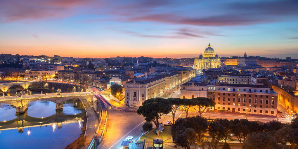گشت و گذار در رم در شب